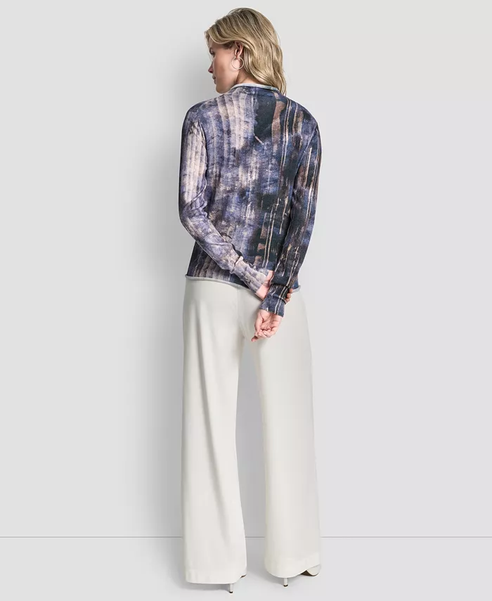 Women's Printed Long Sleeve Sweater - thumbnail 10
