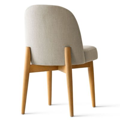 3-Piece Round Dining Table Set, 34.5'' MDF Wood Top with Metal Base and Upholstered Wood-Leg Chairs for Small Spaces-Maison Boucle