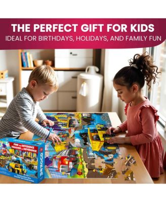 3x100 Pcs Puzzles for Kids - Park, Wild Africa, Construction