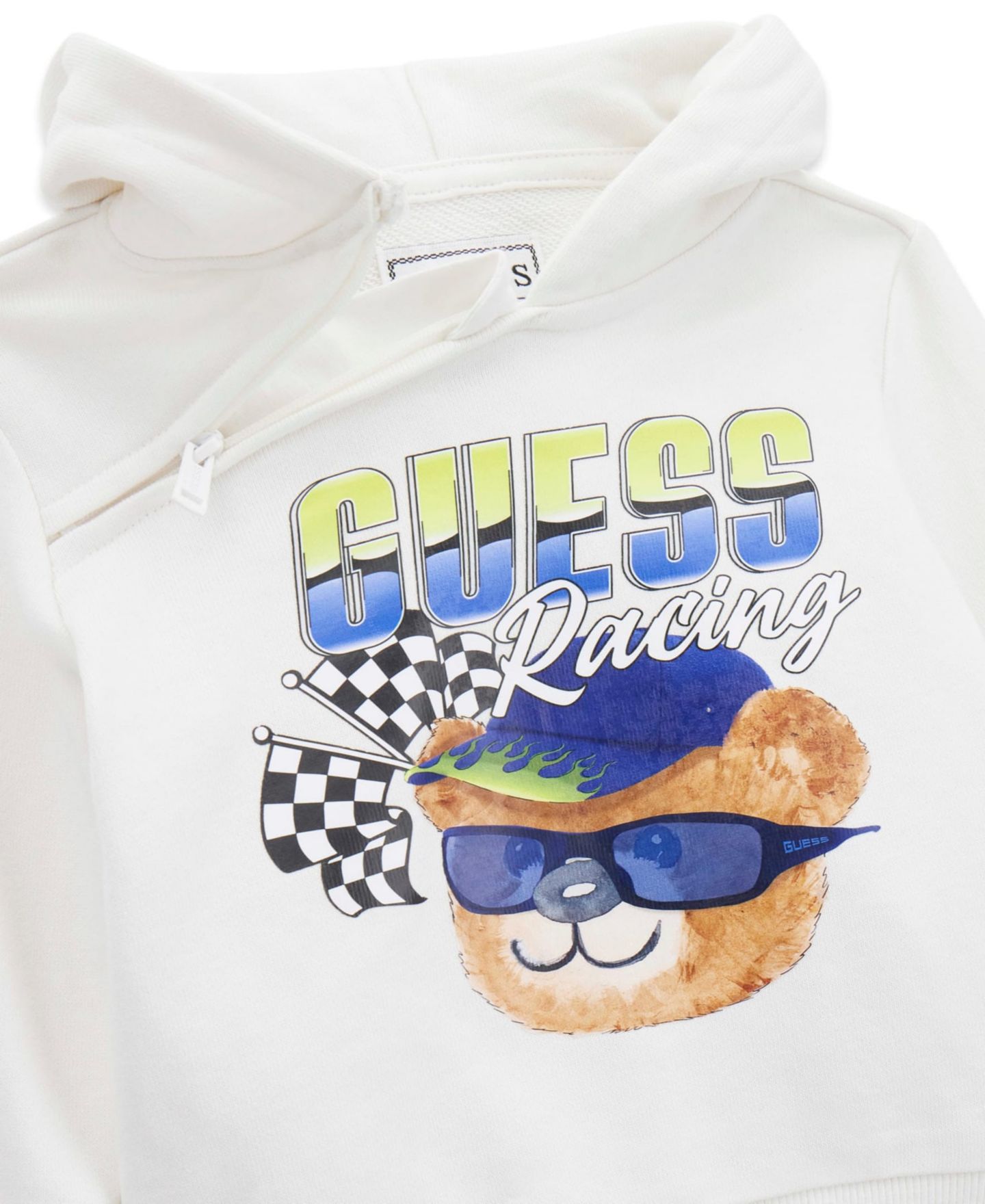 Детский комплект Guess для малыша: толстовка с капюшоном и спортивные штаны, 2 предмета, цвет: Белый — фото 3