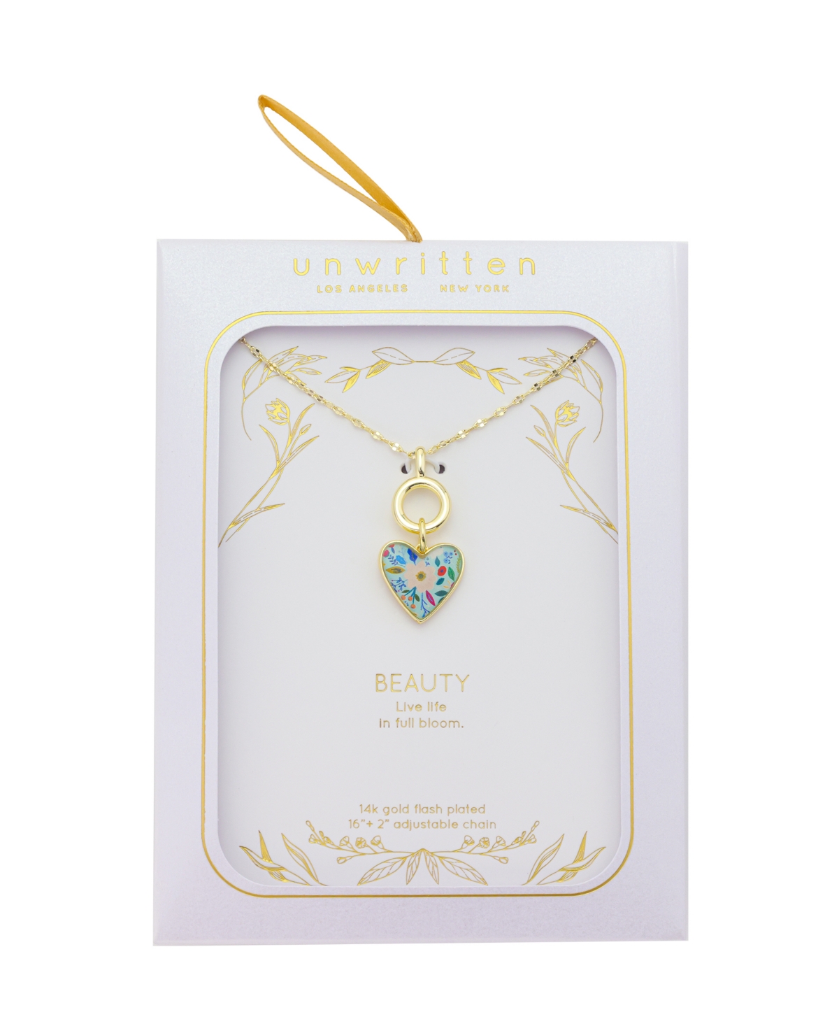 Unwritten Gold Plated Heart Pendant Necklace In Gold