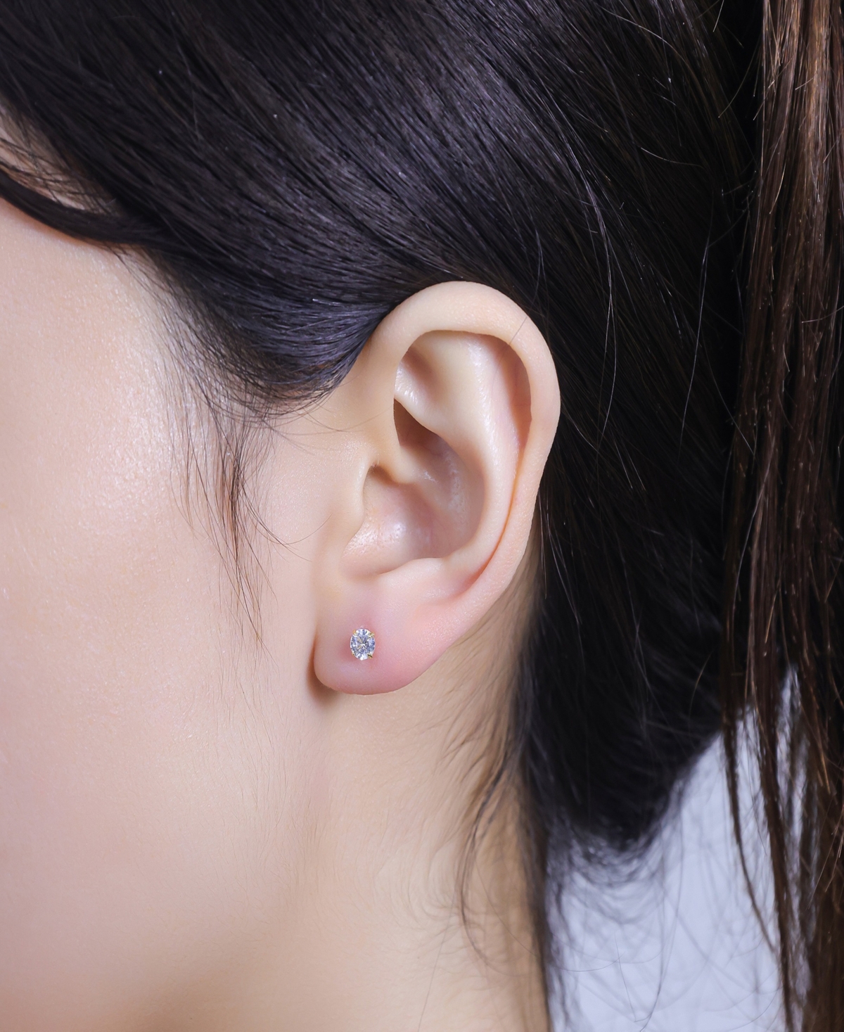 Unwritten Trio Cubic Zirconia, Mother Of Pearl And Heart Flat Back Earrings Set In Gold