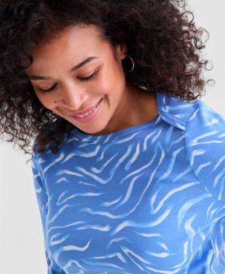 Women's Pima Cotton 3/4-Sleeve Boat-neck Top, Macy's Exclusive