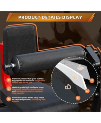 Leg Extension and Curl Lower Body Workout Machine, Heavy Duty Adjustable Leg Rotary Extension Plate Loaded Fitness Equipment