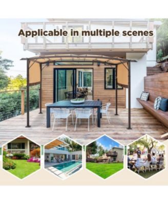 9'x12' Outdoor Pergola Metal Patio Gazebos