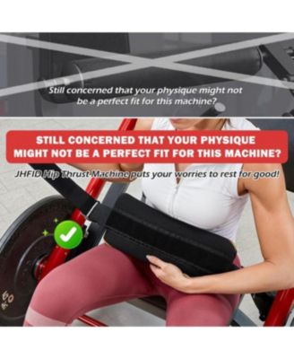 Hip Thrust Machine with Adjustable Footboard, 800LBS Plate-Loaded Glute Bridge Machine