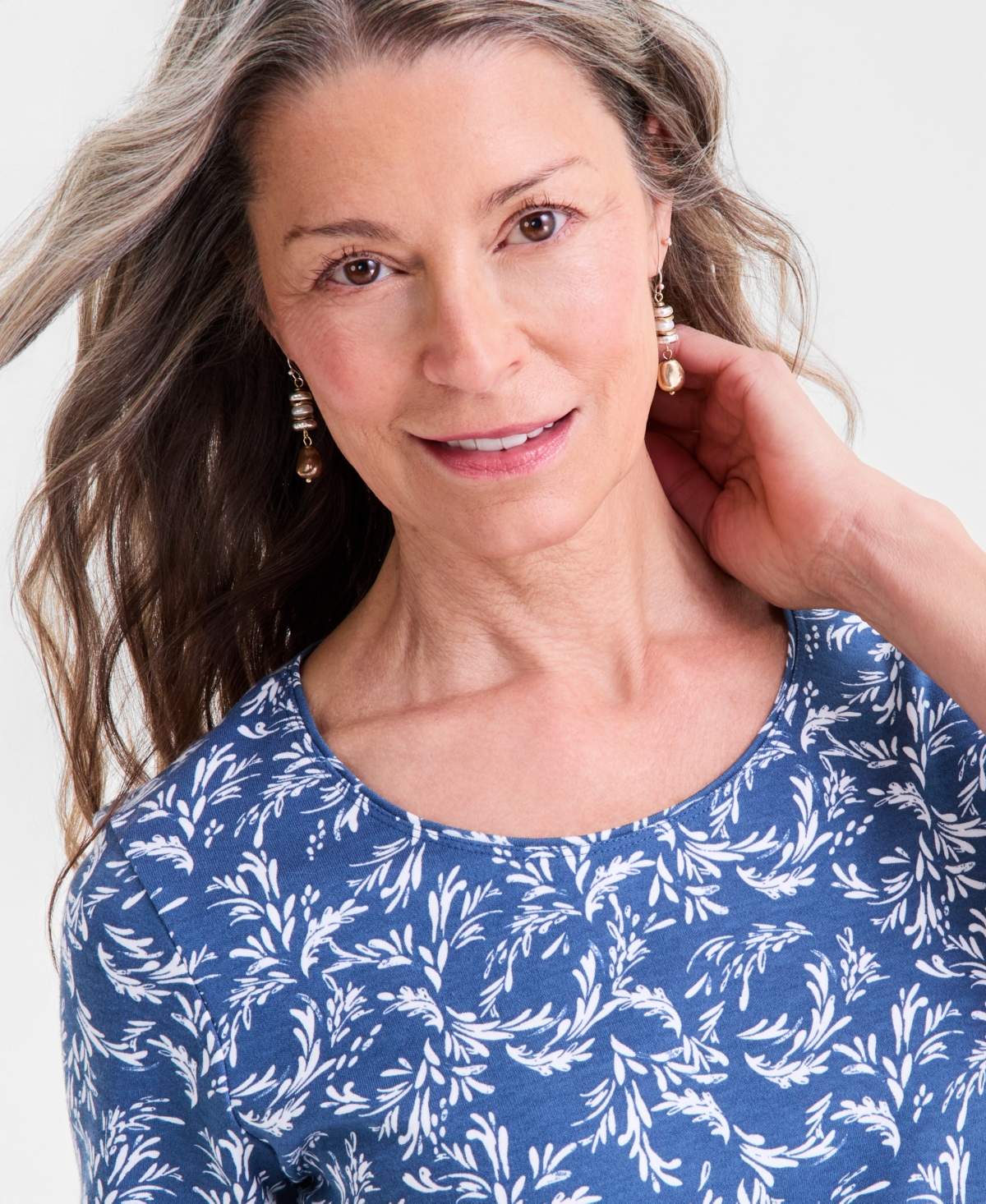 Style & Co Women's Cotton Short-Sleeve Scoop-Neck Top, Exclusively at Macy's