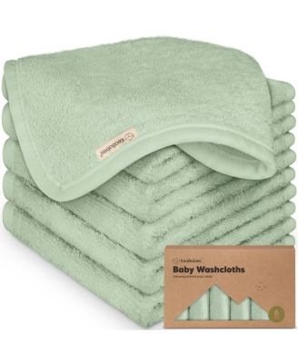 6pk Deluxe Baby Washcloths, Organic and Soft Baby Wash Cloth, Baby Bath Towel, Face Cloths