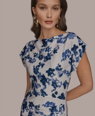 Women's Boat Neck Midi Dress