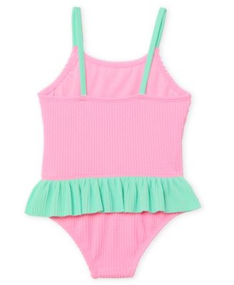Girls' Toddler 2T-5T Sequin Scoop Neck One-Piece Swimsuit