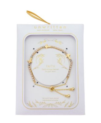 Triple Cross Glass Mother of Pearl Bolo Bracelet