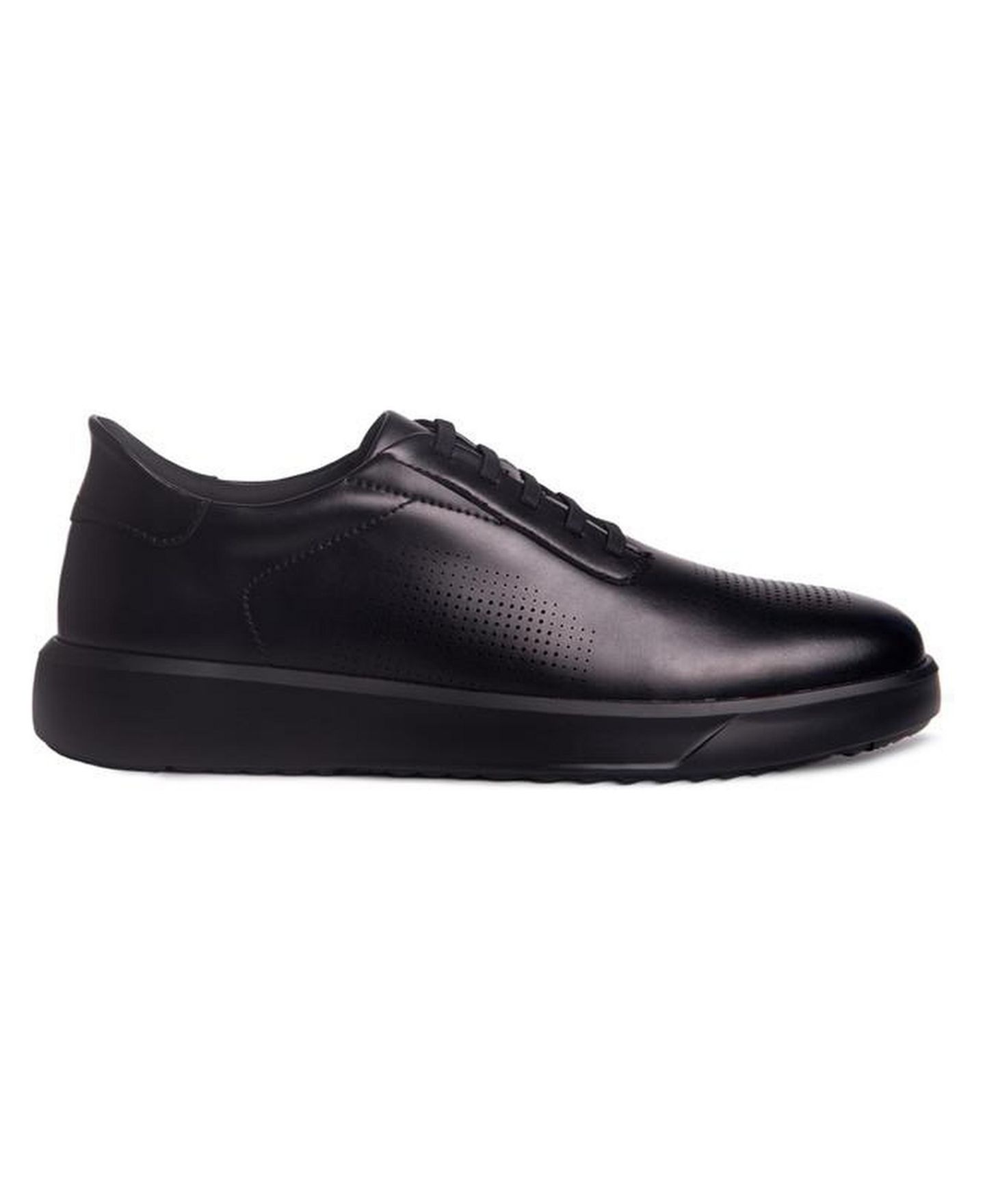 Мужские кроссовки Marc Joseph New York Harbor Rd Hands-Free Slip On Technology Lightweight, цвет: Чёрный кожаный / Чёрный — фото 3