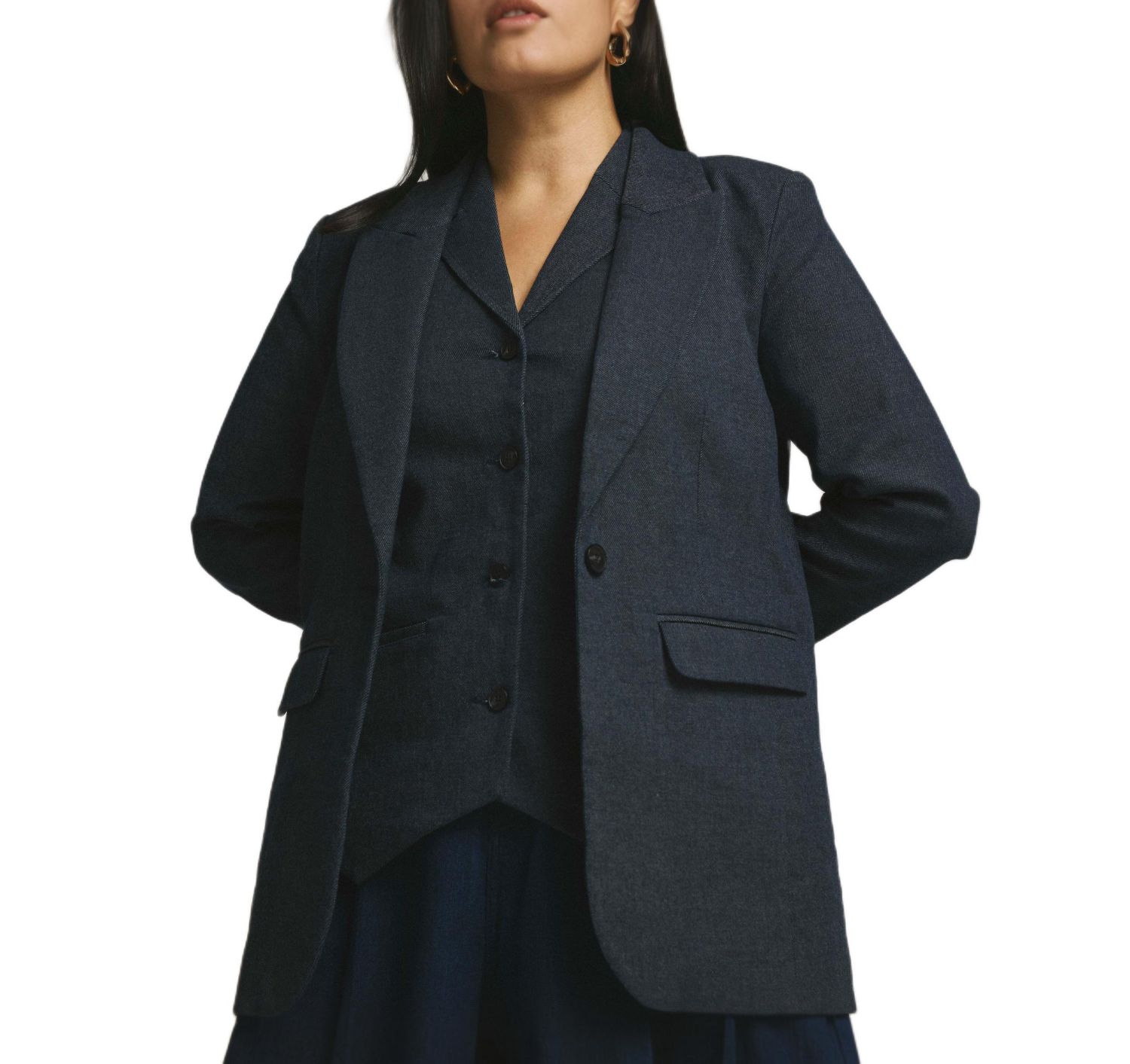 Women's Denim Look Blazer