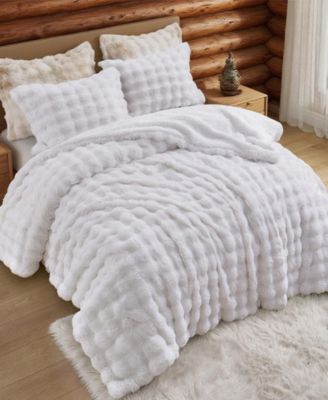 Faux Fur Reversible Comforter, King