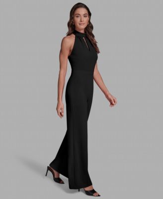 Women's Scuba Crepe Keyhole Jumpsuit