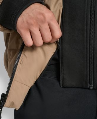 Men's Hooded Quilted Puffer Bomber Jacket