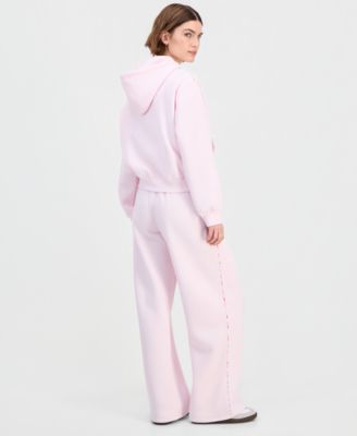 Juniors' Zippered Hoodie & Drawstring Sweatpants