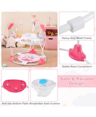 Baby Stationary Activity Center Infant Jumper with Removable Foot Pad