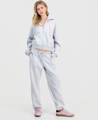 Juniors' Inner Beauty Zippered Hoodie & Drawstring Sweatpants