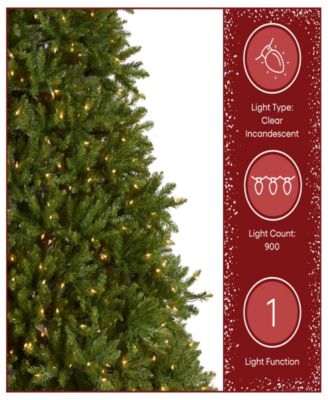 9' Dunhill Fir Full-Bodied & Hinged Tree With 900 Clear Lights