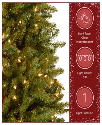 7.5' Dunhill Fir Hinged Tree with 750 Clear Lights