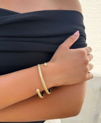 Gold Crystal Wrap Cuff Bracelet