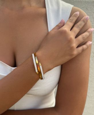 Tarnish Resistant Gold Chunky Nail Bangle