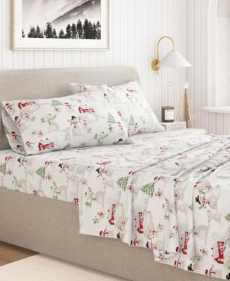Ultra-Soft Turkish Cotton Flannel Holiday Print Sheet Set