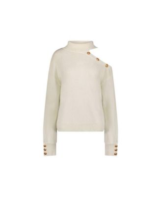 Women's Bridgette Button Sweater - Pearl