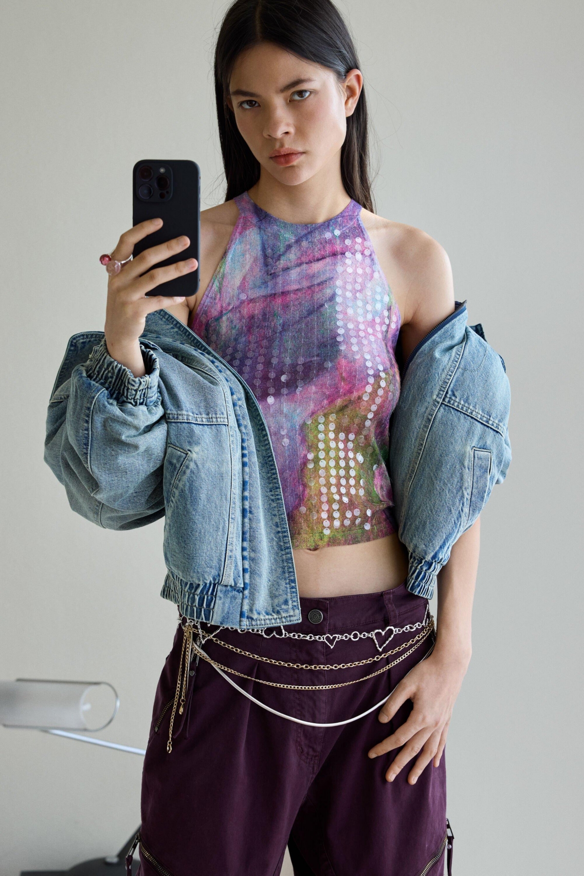 Desigual Women's Halter paillette T-shirt