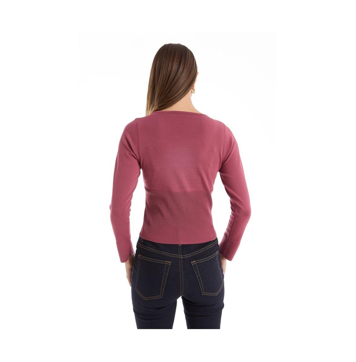 The Noli Shop Women's Edie Knit Top - Sangria