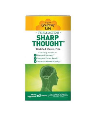 Country Life Triple Action Sharp Thought ,60 Capsules