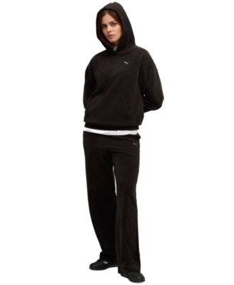 Women's Elevated Comfort Velour Long-Sleeve Hoodie