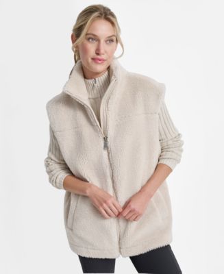 DKNY Women's Long Line Front Zipper Vest - Macy's