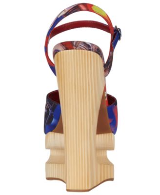 Women's Flag-Girl Sculpted Wedge Sandals