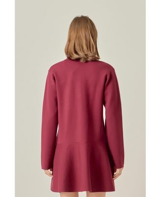 Women's Collared Knit Mini Dress