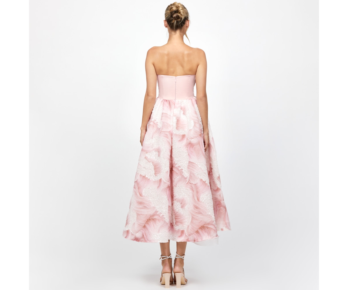 Bariano Women's Strapless, Midi, Elegant Dress