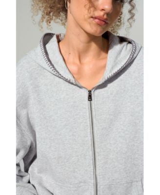 Women's Oversized Seamflow Full-Length Zip Hoodie