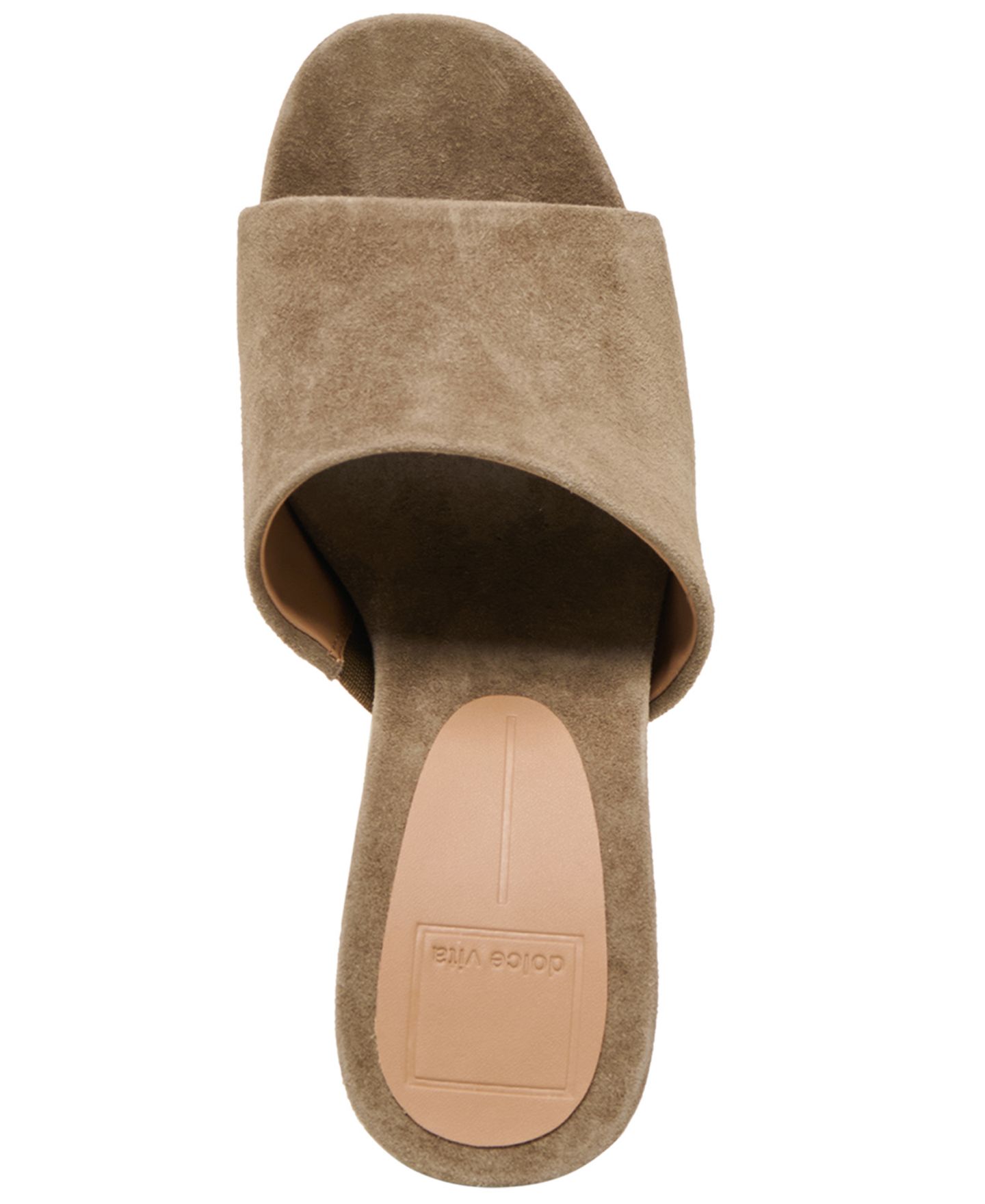 Женские сандалии Dolce Vita Holta Slip-On Wedge, цвет: Оливковый замшевый — фото 4