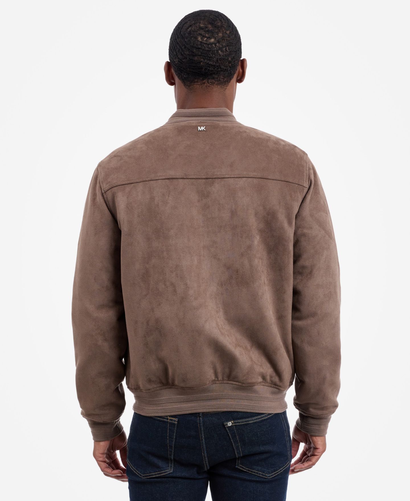 Мужская куртка Michael Kors Faux Suede Bomber, цвет: Cappucino — фото 5