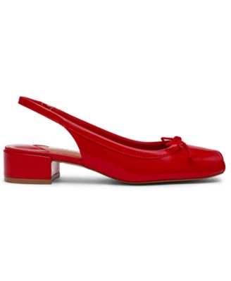 Women's Slingback Block-Heel Ballet Pumps
