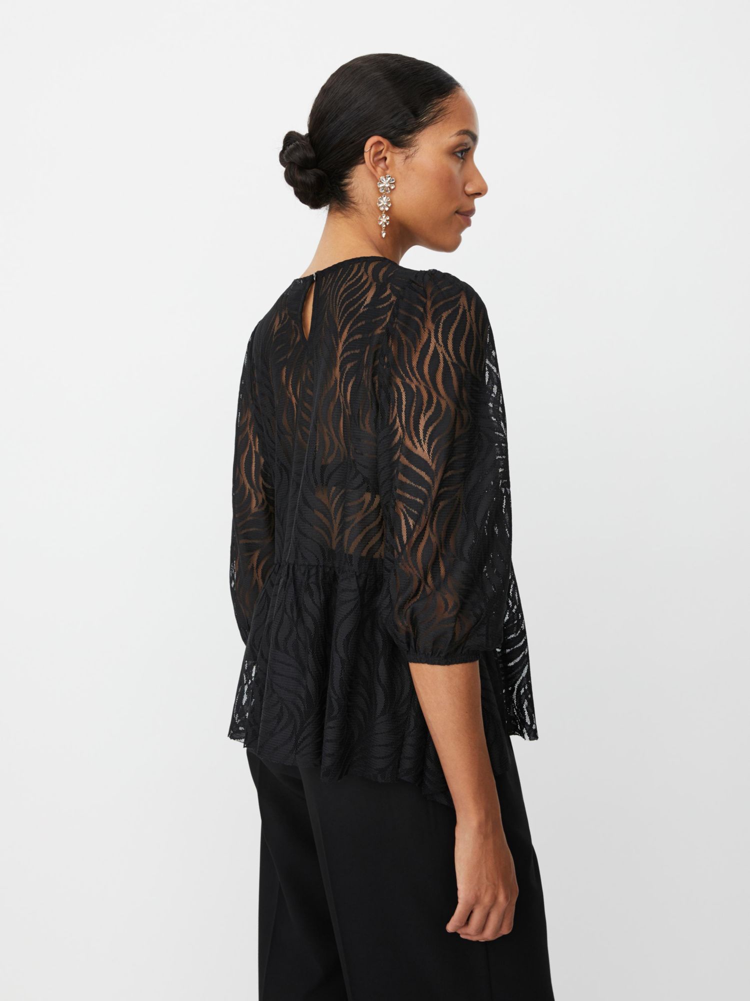 Women's Lace Peplum Top