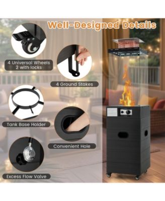 40000 BTU Patio Heater Outdoor Propane Gas Heater with Cover and Wheels