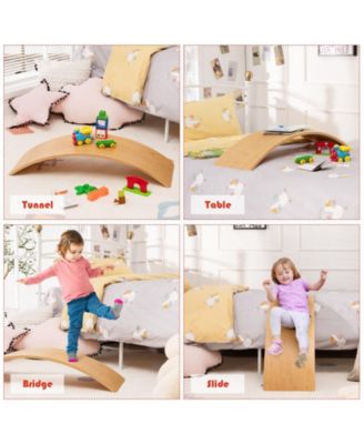 35.5 Inch Wooden Wobble Balance Board for Toddler and Adult