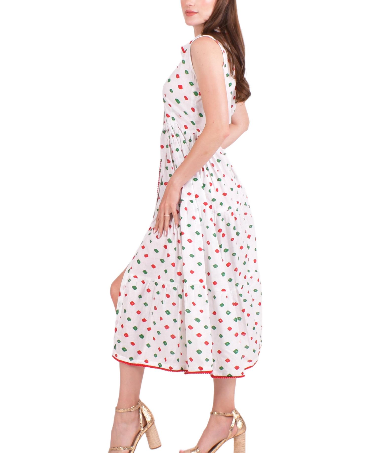 Women's Olinda Cotton Tiered Midi Dress