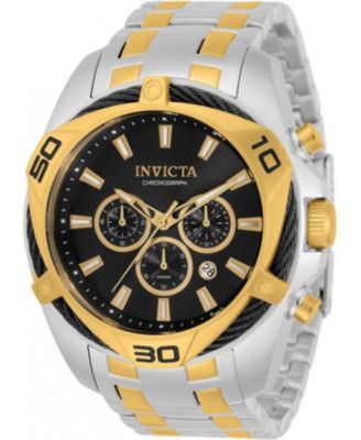 Men's Quartz Chronograph Bolt Watch, Two-Tone Stainless Steel Strap, 50mm Round Case