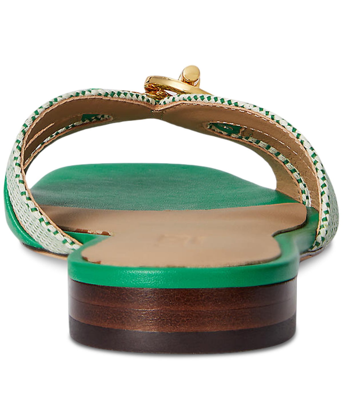 Ralph Lauren Blaike Women's Slip On Slide Sandal In Green