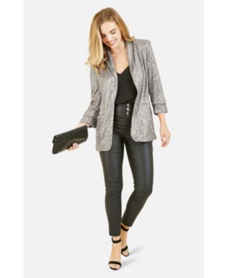 Women's Sequin Blazer With Pockets