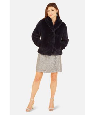 Women's Stylish Faux Fur Wrap Coat for Special Occasions