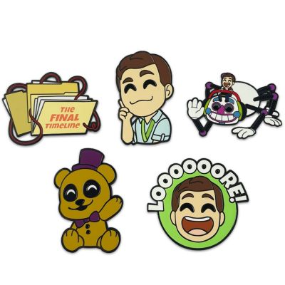 MatPat X FNAF Enamel Pins x 5 Five Nights at Freddy's Collectible Set